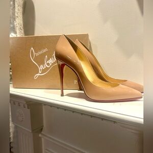 Authentic Christian Louboutin So Kate Nude Pumps 100mm